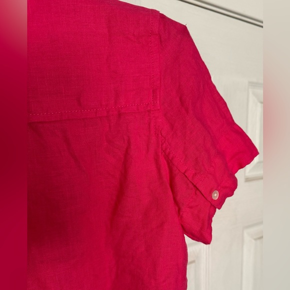 J Crew Linen Short Sleeve Shirt - Picture 3 of 4